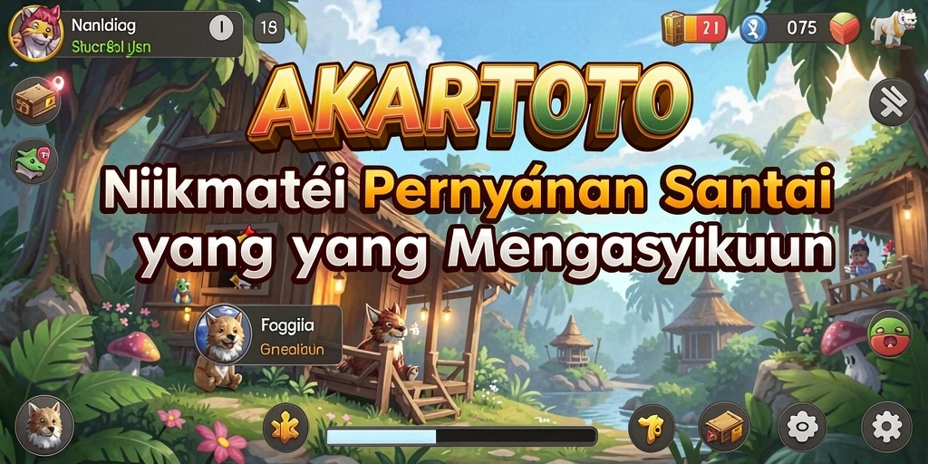 Tampilan gameplay seru dari AKARTOTO yang menguji keterampilan Anda.
