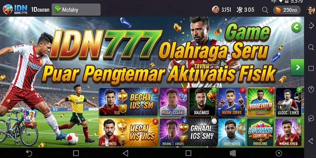 Screenshot IDN777 menampilkan aksi seru dalam permainan olahraga.