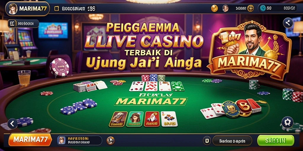 Tampilan gameplay Live Casino yang mengesankan dan interaktif.
