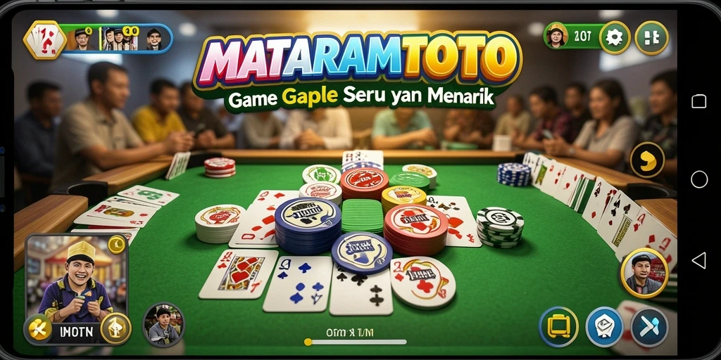 Tampilan antarmuka MATARAMTOTO saat bermain Gaple yang seru.