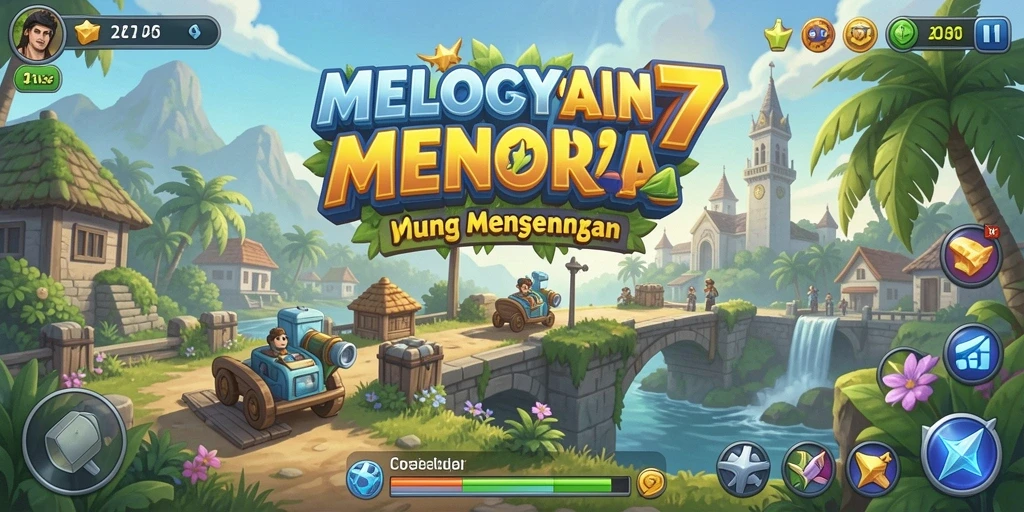 Tampilan gameplay menara yang menegangkan dan strategis di MELODY77.