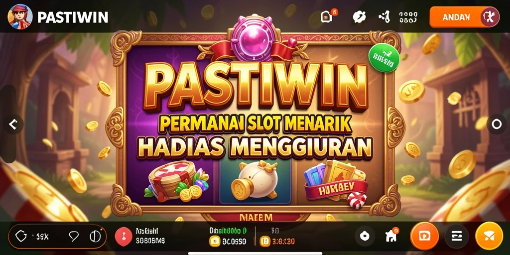 Tampilan gameplay menarik dari PASTIWIN dengan slot yang penuh warna.