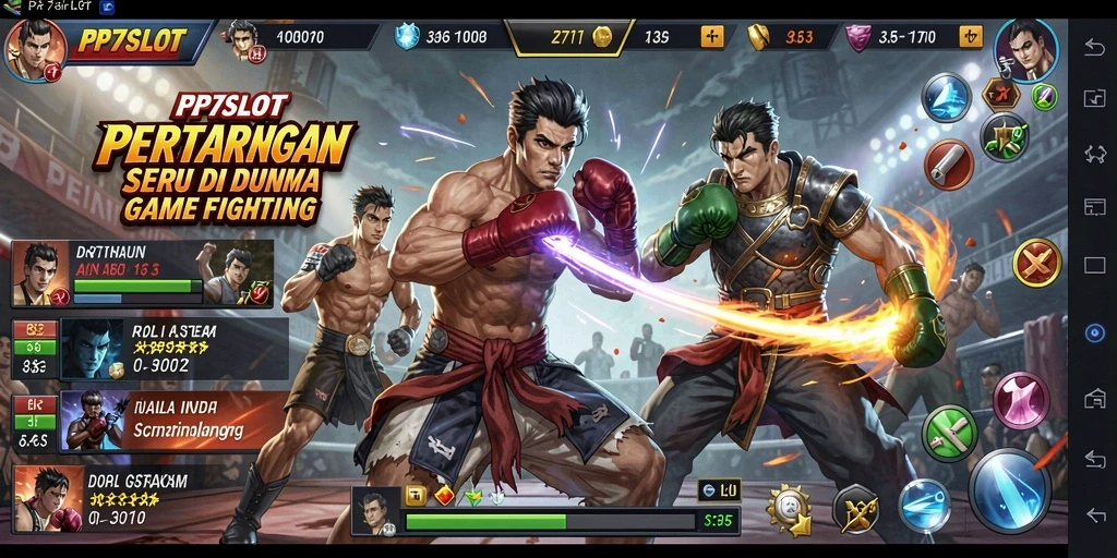 Tangkapan layar menampilkan aksi pertarungan seru di PP7SLOT.