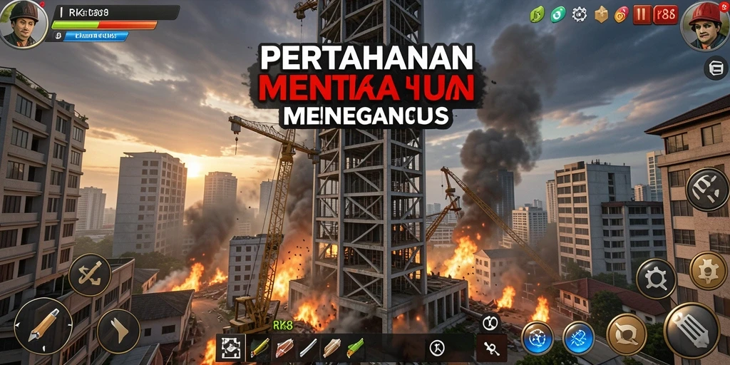 Tampilan gameplay seru RK88 dalam Tower Defense.