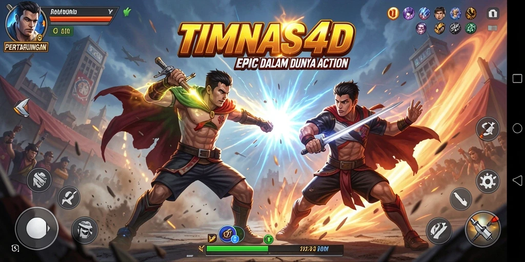 Tampilan gameplay seru dan mendebarkan dari TIMNAS4D.