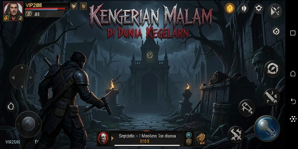 Gameplay menegangkan dari VIP288 menjelajahi kegelapan.